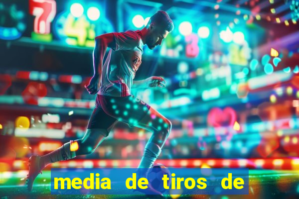 media de tiros de meta por jogo